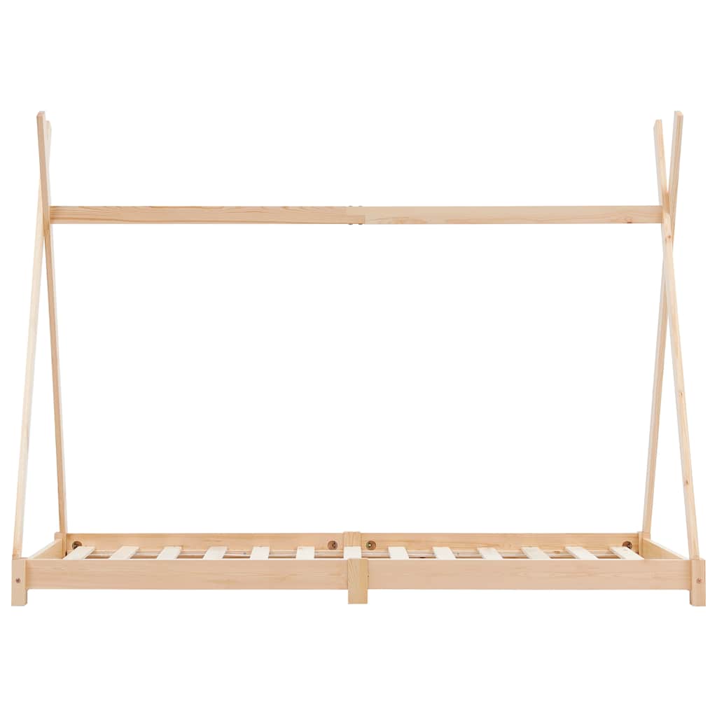 Kids Bed Frame Solid Pine Wood 80x160 cm
